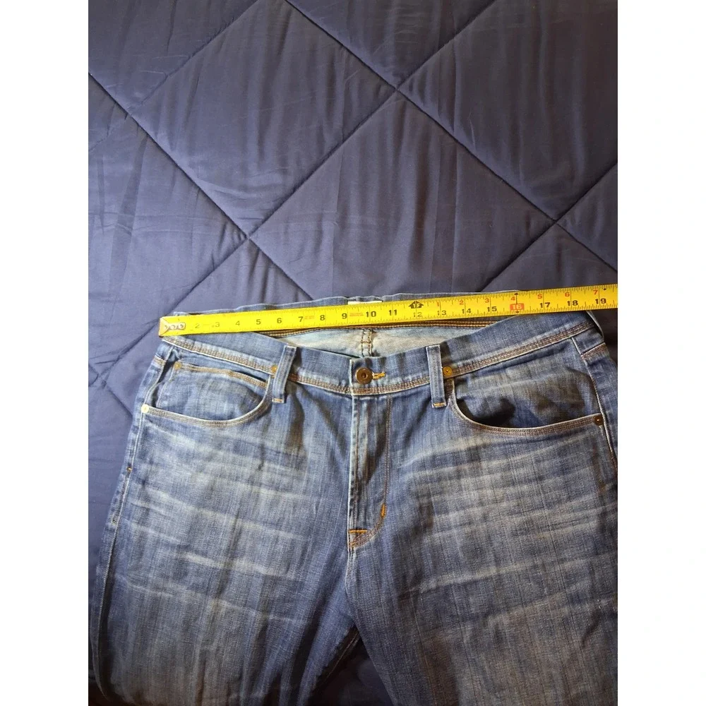 Hudson Mens Blue Straight Leg Denim Jeans Made in USA Size 38
